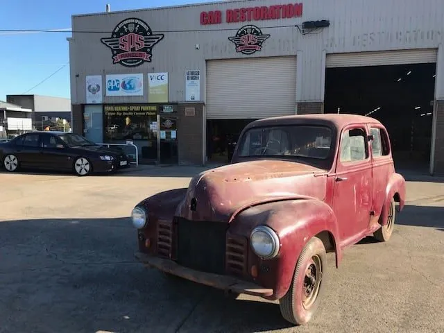 Vauxhall Velox — restoration in progress at SPS Panels Geelong