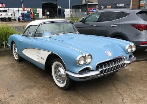 Chevrolet Corvette — restoration in progress at SPS Panels Geelong