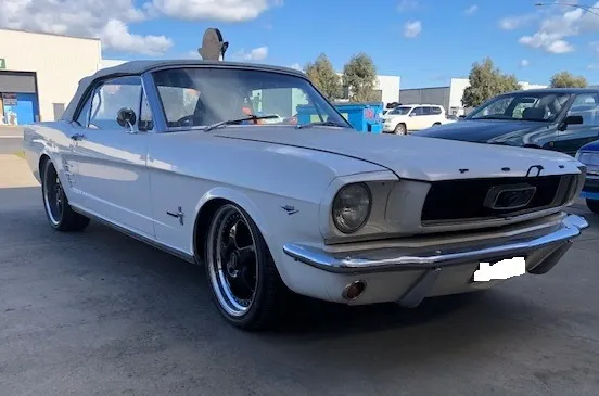 Ford Mustang Convertible — restoration in progress at SPS Panels Geelong
